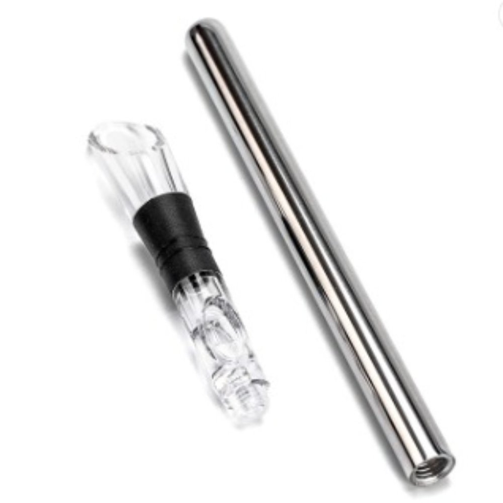 Premium Stainless Steel Bottle Cooler Stick Chill Rod Decanting Aerator & Drip-F